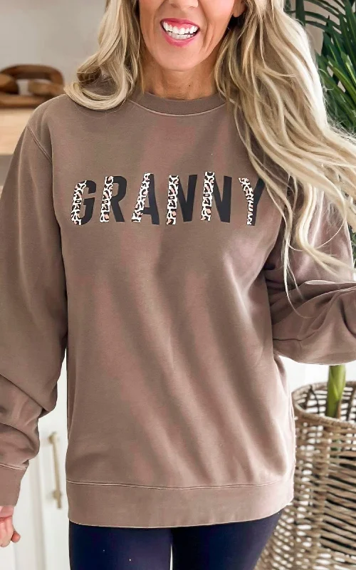 Leopard GRANNY Graphic Crewneck Sweatshirt