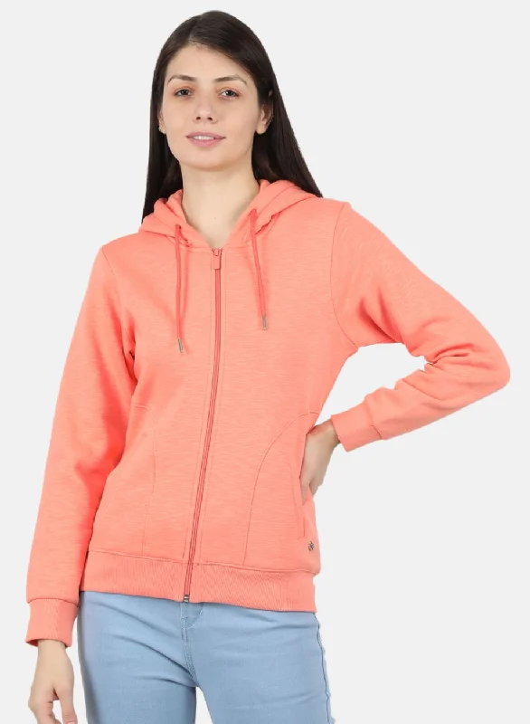 Women Pink Solid Sweatshirt