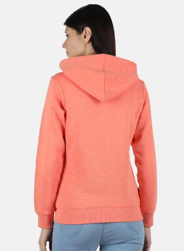 Women Pink Solid Sweatshirt