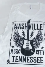 NASHVILLE MUSIC CITY MUSCLE TANK TOP - Final Sale**