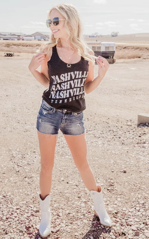 Nashville Repeat Racerback Tank Top** - Final Sale