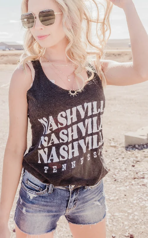 Nashville Repeat Racerback Tank Top** - Final Sale