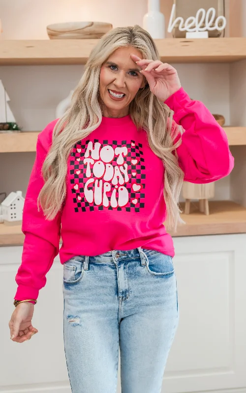 Not Today Cupid Crewneck Sweatshirt - Final Sale*