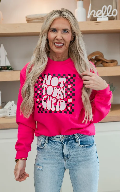 Not Today Cupid Crewneck Sweatshirt - Final Sale*