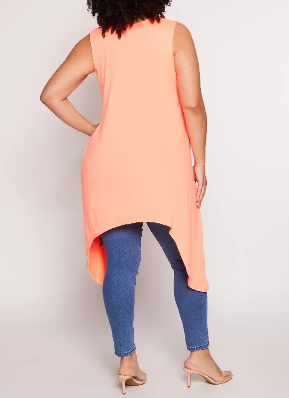 Plus Size Tulip Sharkbite Hem Tank Top