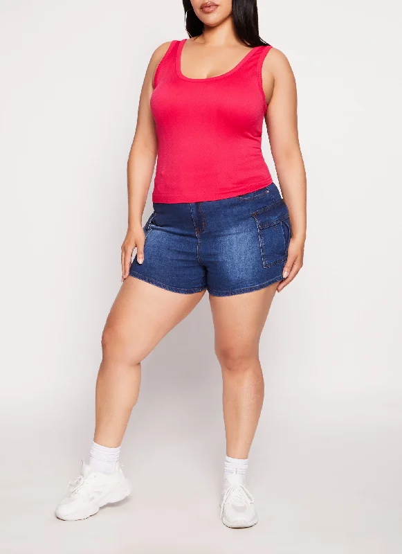 Plus Size Scoop Back Tank Top