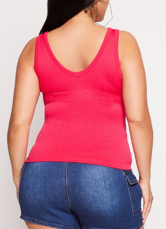 Plus Size Scoop Back Tank Top