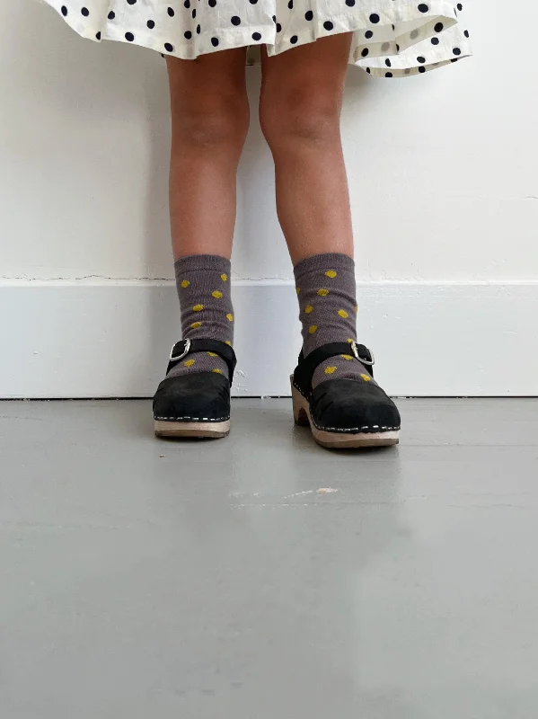 kids crew sock in spotted graphite