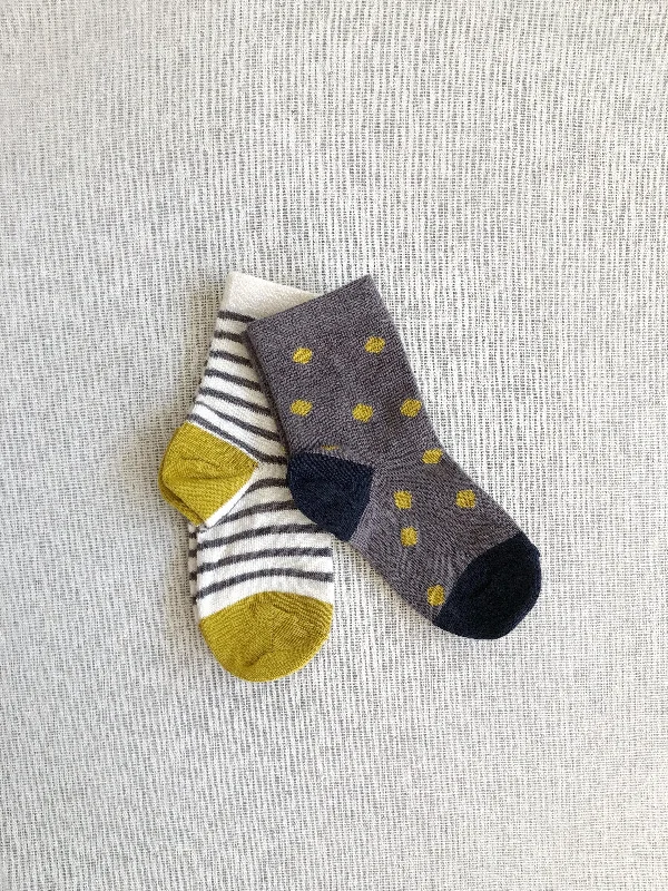 kids crew sock in striped cream