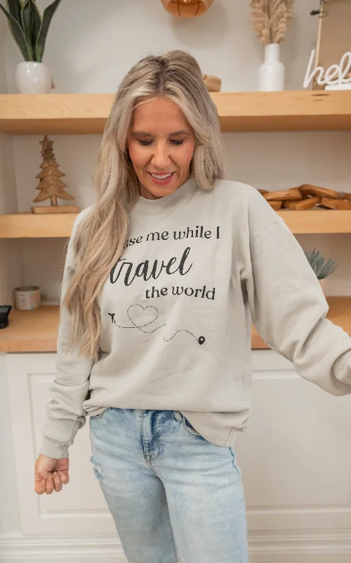 Travel the World Crewneck Sweatshirt**